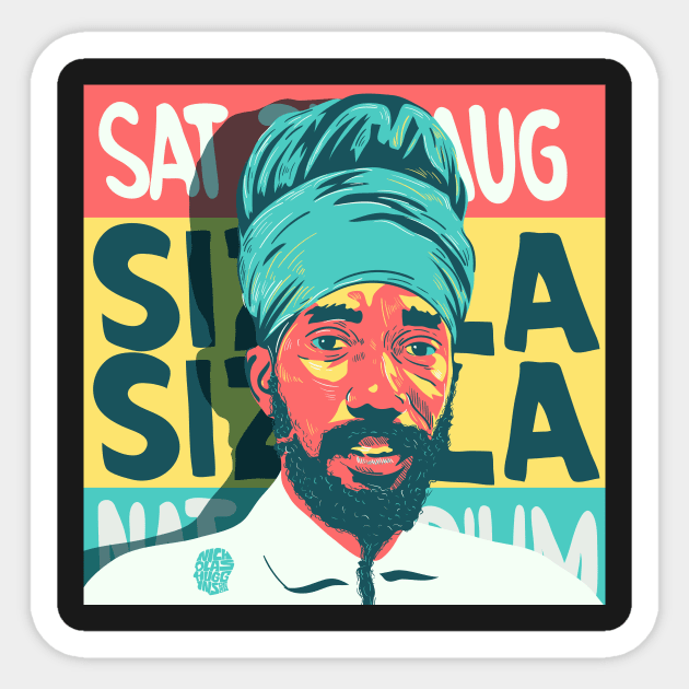 Sizzla Kolanji Sticker by nicholashugginsdesign